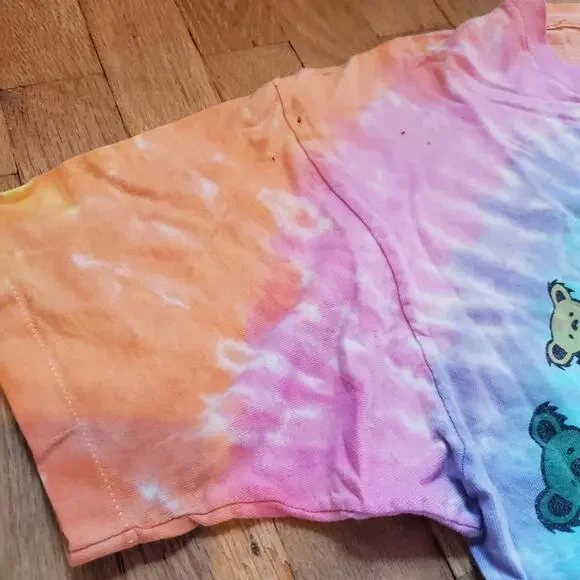 Vintage 1989 Single Stitch Tie Dye Classic Grateful Dead Bear Graphic T Shirt - Picture 8 of 15